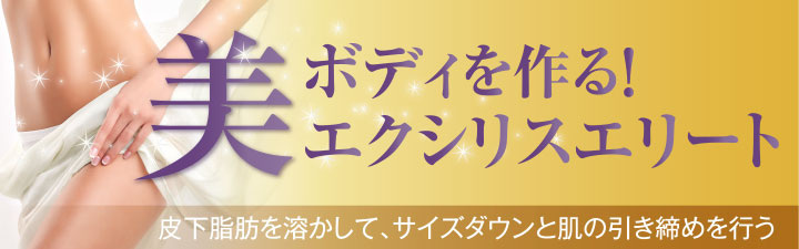 美ボディを作る！エクシリスエリート皮下脂肪を溶かして、サイズダウンと肌の引き締めを行う
