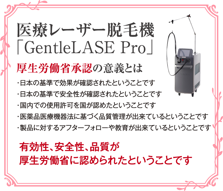 脱毛機　GentleLASE Pro